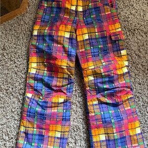 Colorful Plaid Kids Pants